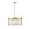Z-Lite Carnaby Chandelier, 6-Light, 24.25 In.W x 12 In.H, Modern Gold/Clear Ribbed 7504P24-MGLD - alternate 1